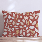 Crimson Leaf Cascade Throw Pillow - Hillcroft Home