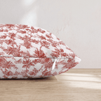 Crimson Maple Vine Toile Throw Pillow - Hillcroft Home