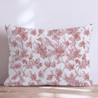 Crimson Maple Vine Toile Throw Pillow - Hillcroft Home