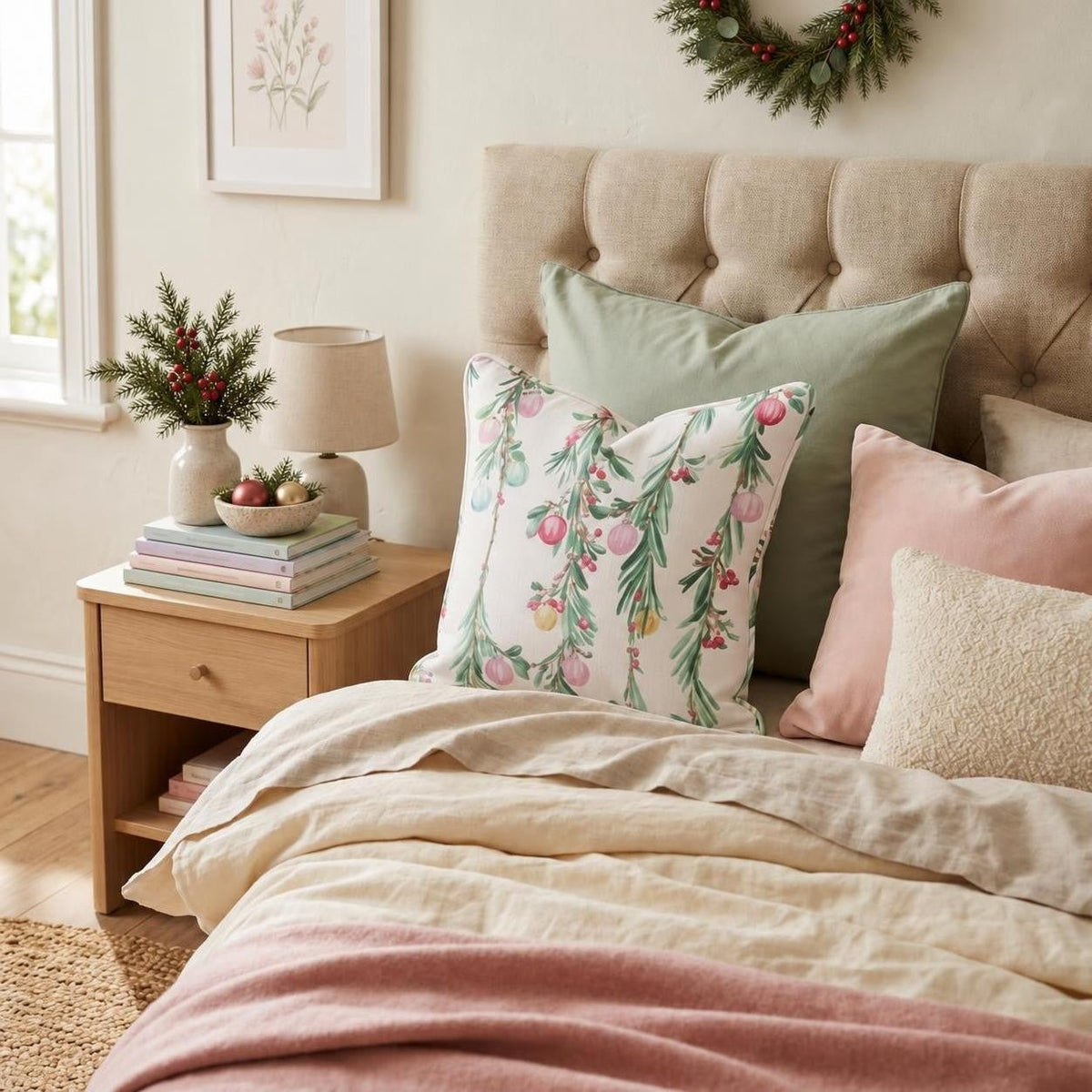 Crimson & Pine Throw Pillow throw pillow - Hillcroft Home