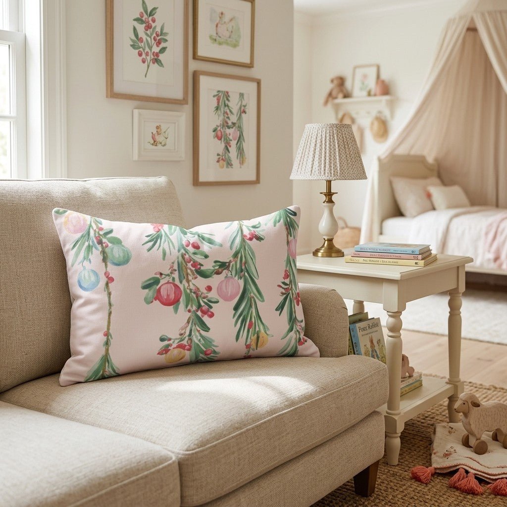 Crimson & Pine Throw Pillow - Hillcroft Home