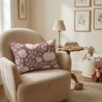 Crimson Pumpkin Toile Throw Pillow - Hillcroft Home