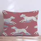 Crimson Run Pointer Throw Pillow - Hillcroft Home