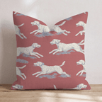 Crimson Run Pointer Throw Pillow - Hillcroft Home