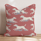 Crimson Run Pointer Throw Pillow - Hillcroft Home