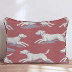 Crimson Run Pointer Throw Pillow - Hillcroft Home