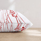 Crimson Wild Stems Throw Pillow - Hillcroft Home