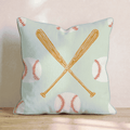 Criss Cross Bats Throw Pillow - Hillcroft Home