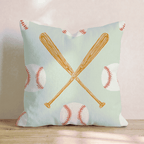 Criss Cross Bats Throw Pillow - Hillcroft Home