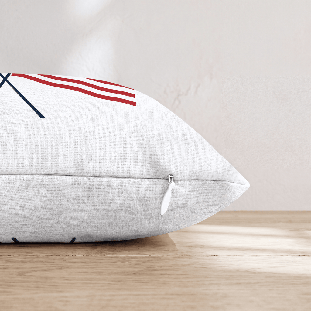 Crossed American Flags Throw Pillow - Hillcroft Home