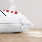Crossed American Flags Throw Pillow - Hillcroft Home