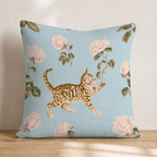 Curious Kitten Throw Pillow - Hillcroft Home