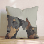 Curious Protector Throw Pillow - Hillcroft Home