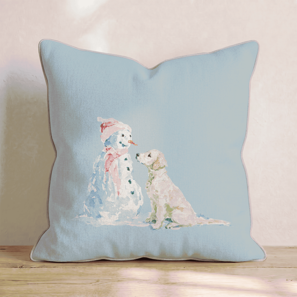 Curious Snowman Throw Pillow - Hillcroft Home