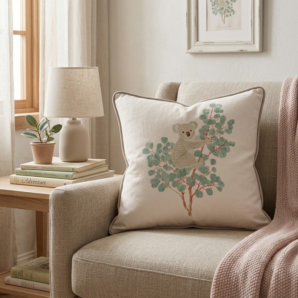 Cute Koala Throw Pillow - Hillcroft Home