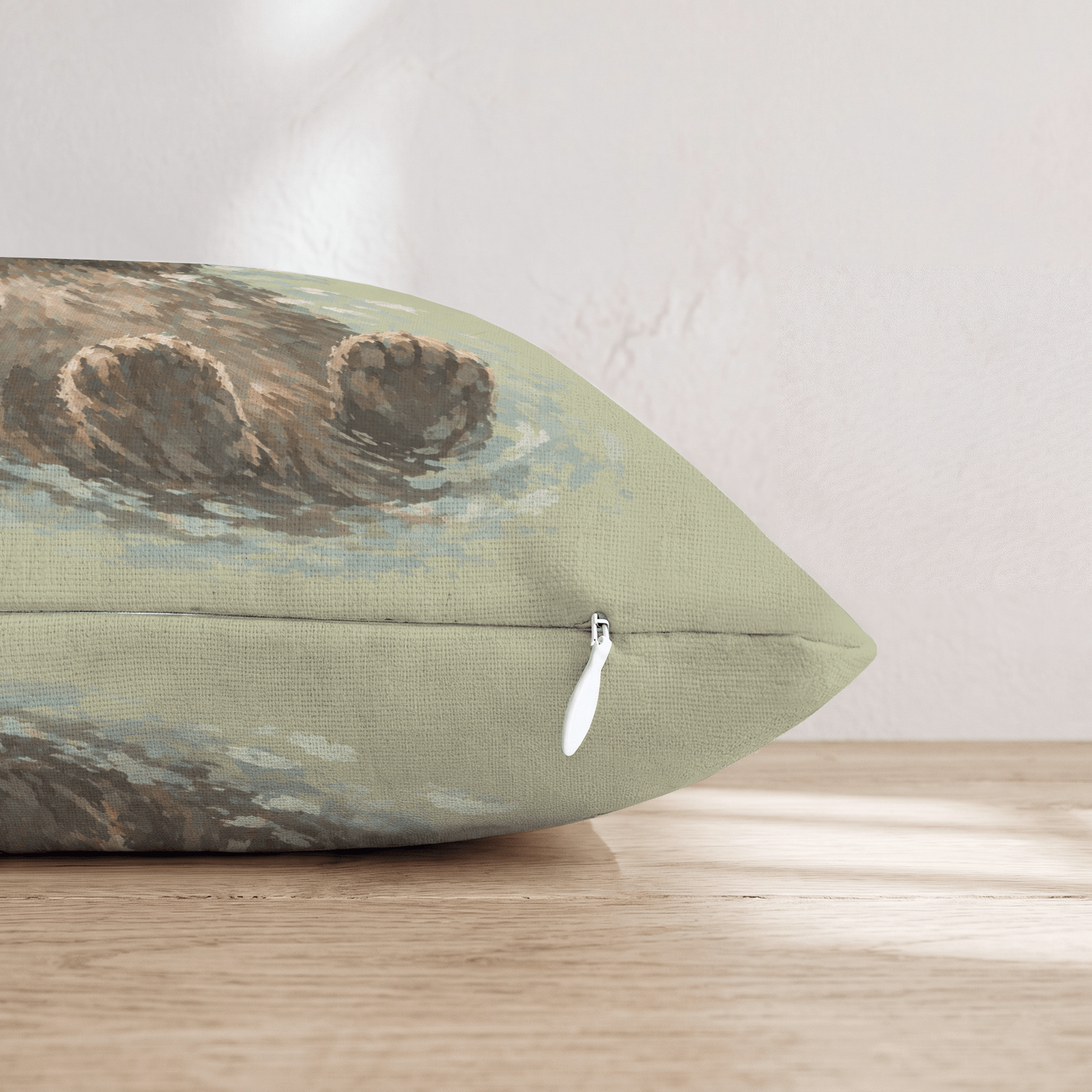 Cute Otter Throw Pillow - Hillcroft Home