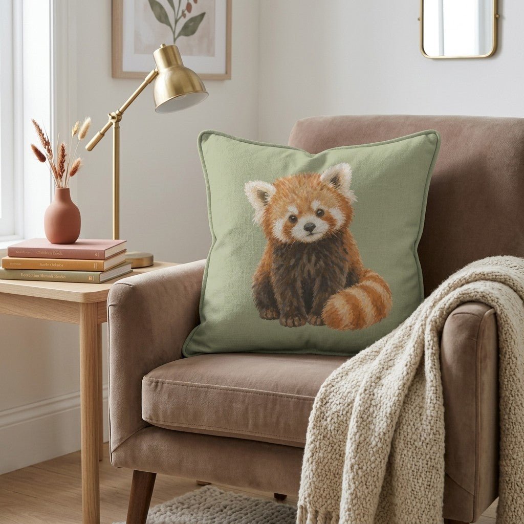 Cute Red Panda Throw Pillow - Hillcroft Home