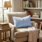 Cyan Blue Throw Pillow - Hillcroft Home