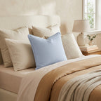Cyan Blue Throw Pillow - Hillcroft Home