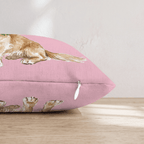 Dachshund Berry Wreath Throw Pillow - Hillcroft Home