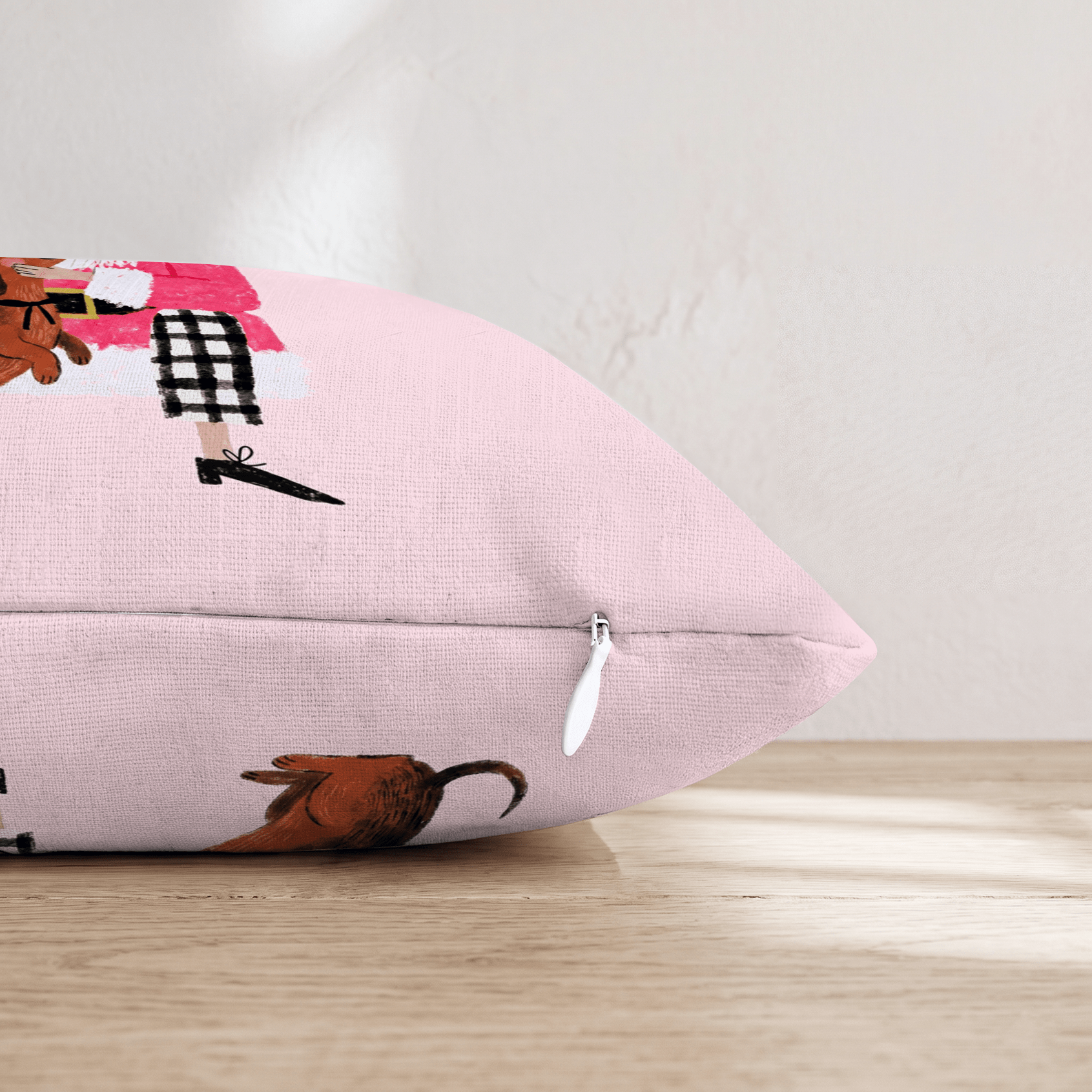 Dachshund Christmas Embrace Throw Pillow - Hillcroft Home