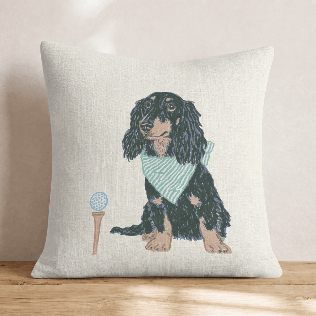 Dachshund Double Bogeypng Throw Pillow - Hillcroft Home