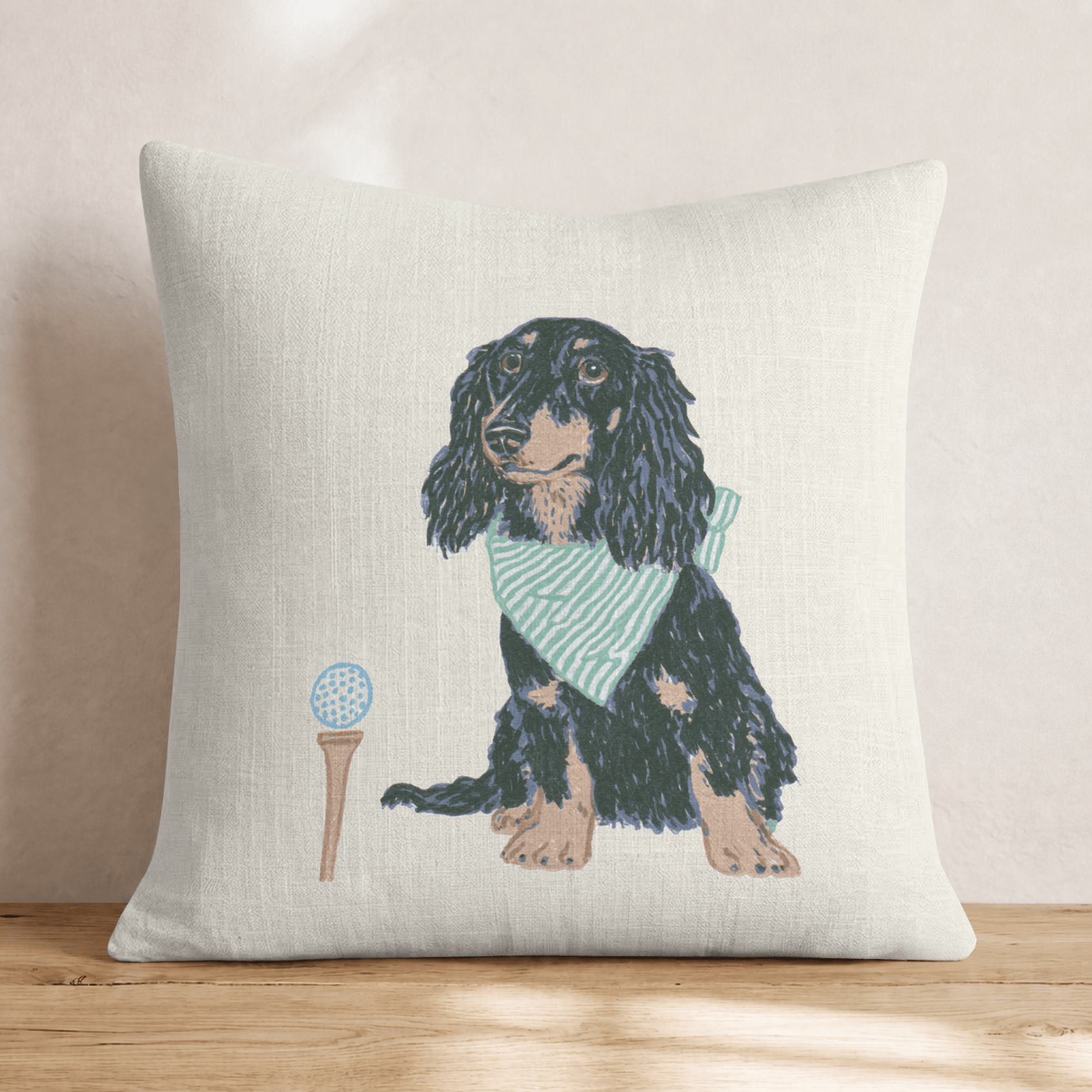 Dachshund Double Bogeypng Throw Pillow - Hillcroft Home
