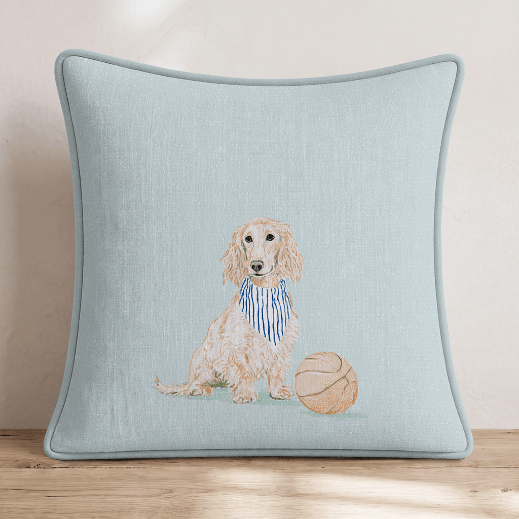 Dachshund Dunks Throw Pillow - Hillcroft Home