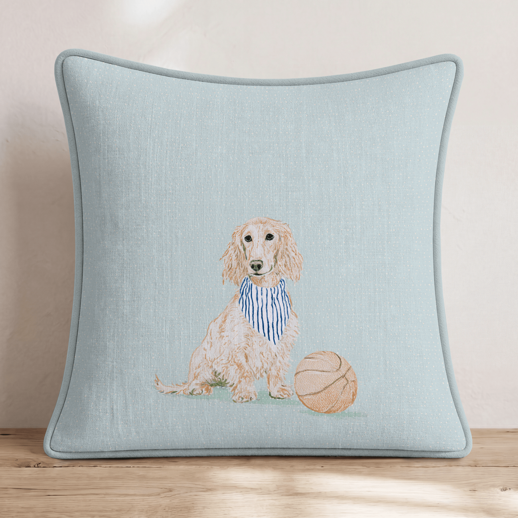 Dachshund Dunks Throw Pillow - Hillcroft Home