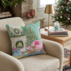 Dachshund Fireside Cabin Throw Pillow - Hillcroft Home