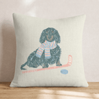 Dachshund Hockey Throw Pillow - Hillcroft Home
