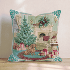 Dachshund Holly Parlor Throw Pillow - Hillcroft Home