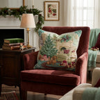 Dachshund Holly Parlor Throw Pillow - Hillcroft Home