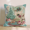 Dachshund Holly Parlor Throw Pillow - Hillcroft Home