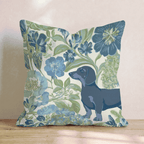 Dachshund in the Flowers Throw Pillow - Hillcroft Home
