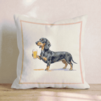 Dachshund Lager Throw Pillow - Hillcroft Home