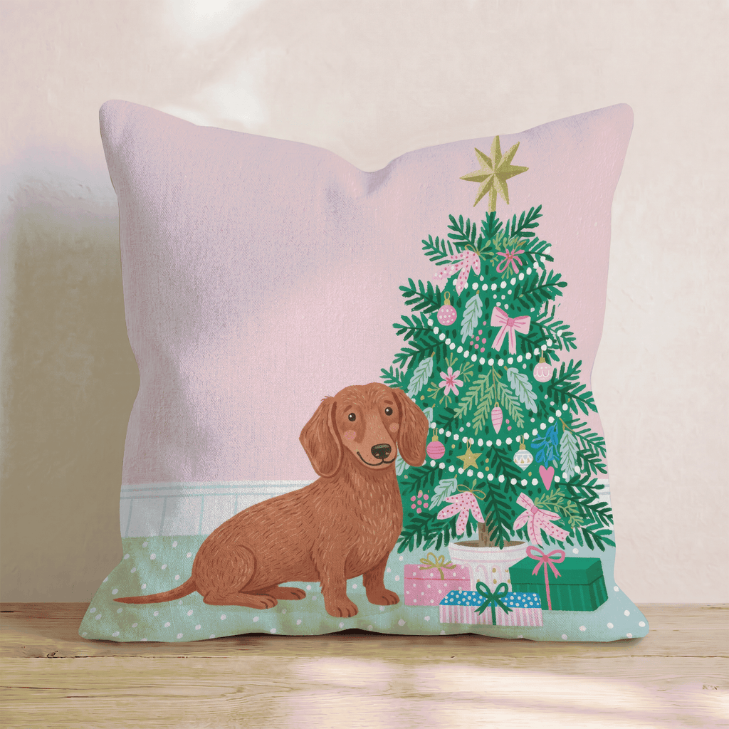 Dachshund Nook Throw Pillow - Hillcroft Home