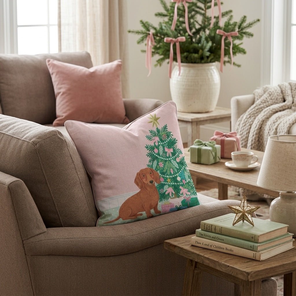 Dachshund Nook Throw Pillow - Hillcroft Home