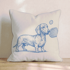 Dachshund Pickleball Throw Pillow - Hillcroft Home