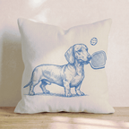 Dachshund Pickleball Throw Pillow - Hillcroft Home