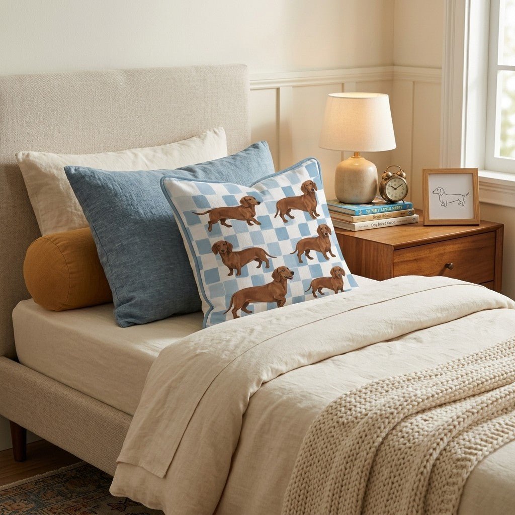 Dachshund Picnic Throw Pillow - Hillcroft Home