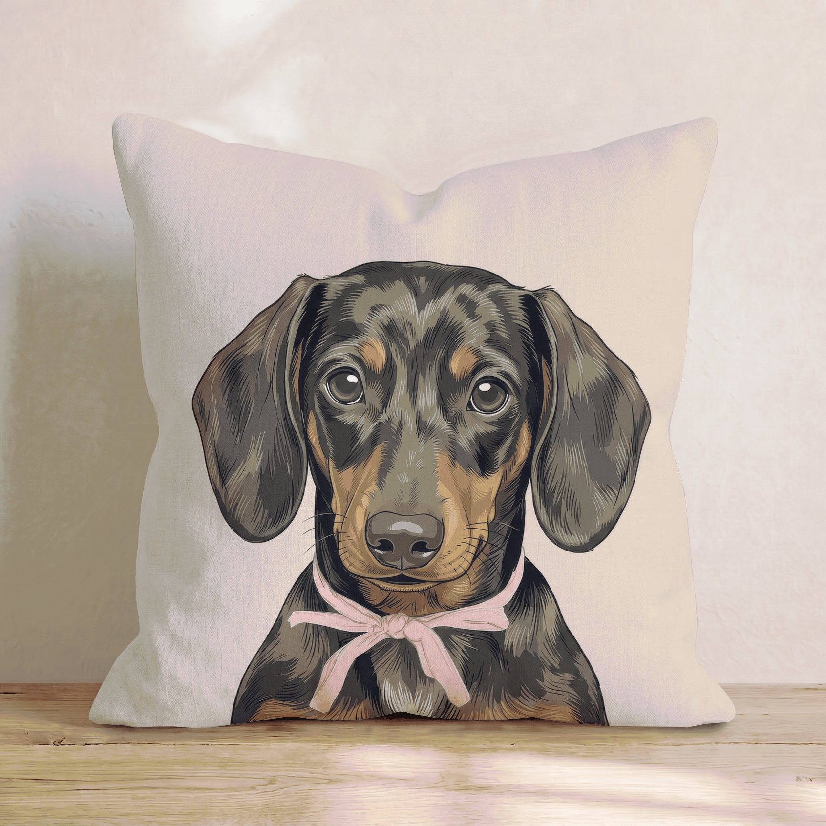Dachshund Portrait Throw Pillow - Hillcroft Home