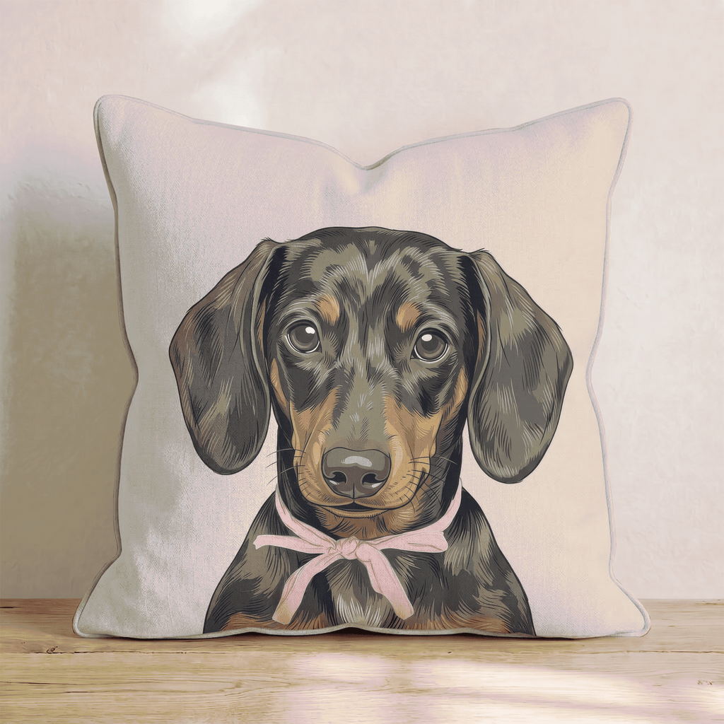 Dachshund Portrait Throw Pillow - Hillcroft Home