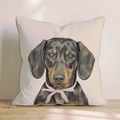 Dachshund Portrait Throw Pillow - Hillcroft Home