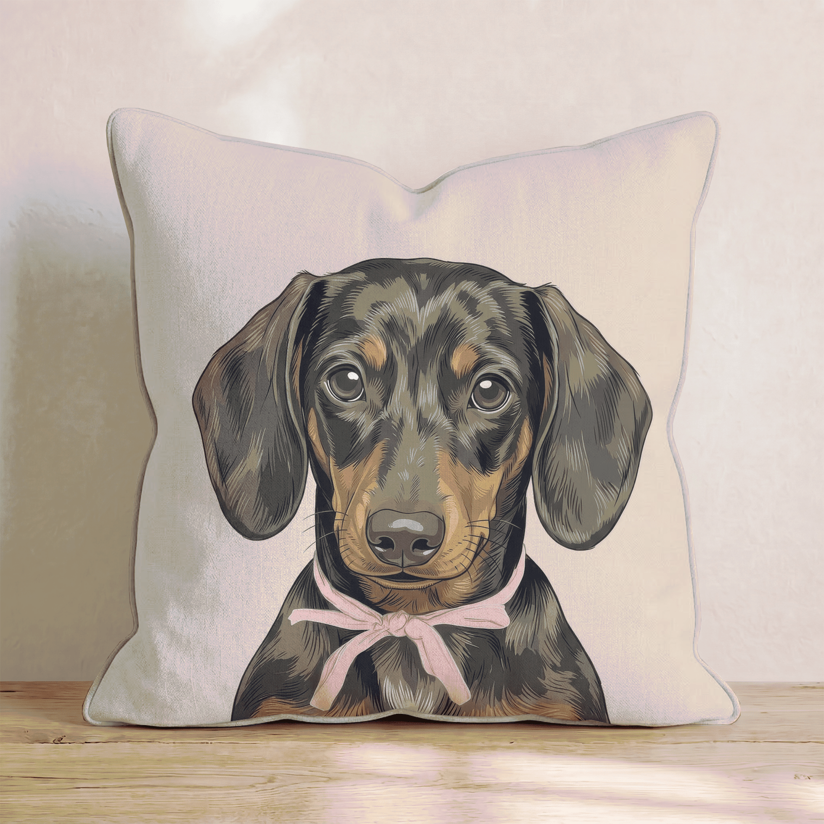 Dachshund Portrait Throw Pillow - Hillcroft Home