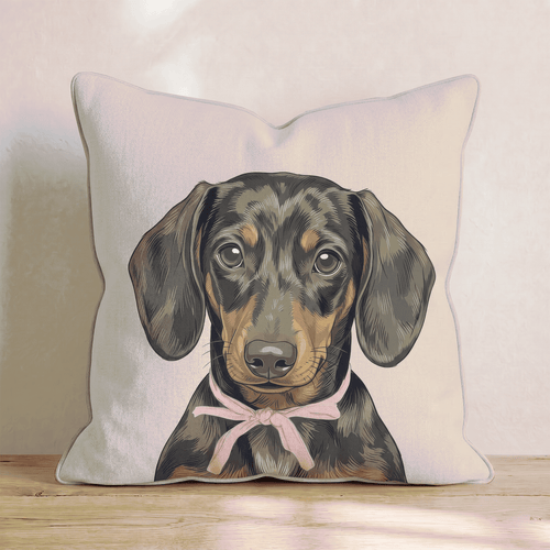 Dachshund Portrait Throw Pillow - Hillcroft Home