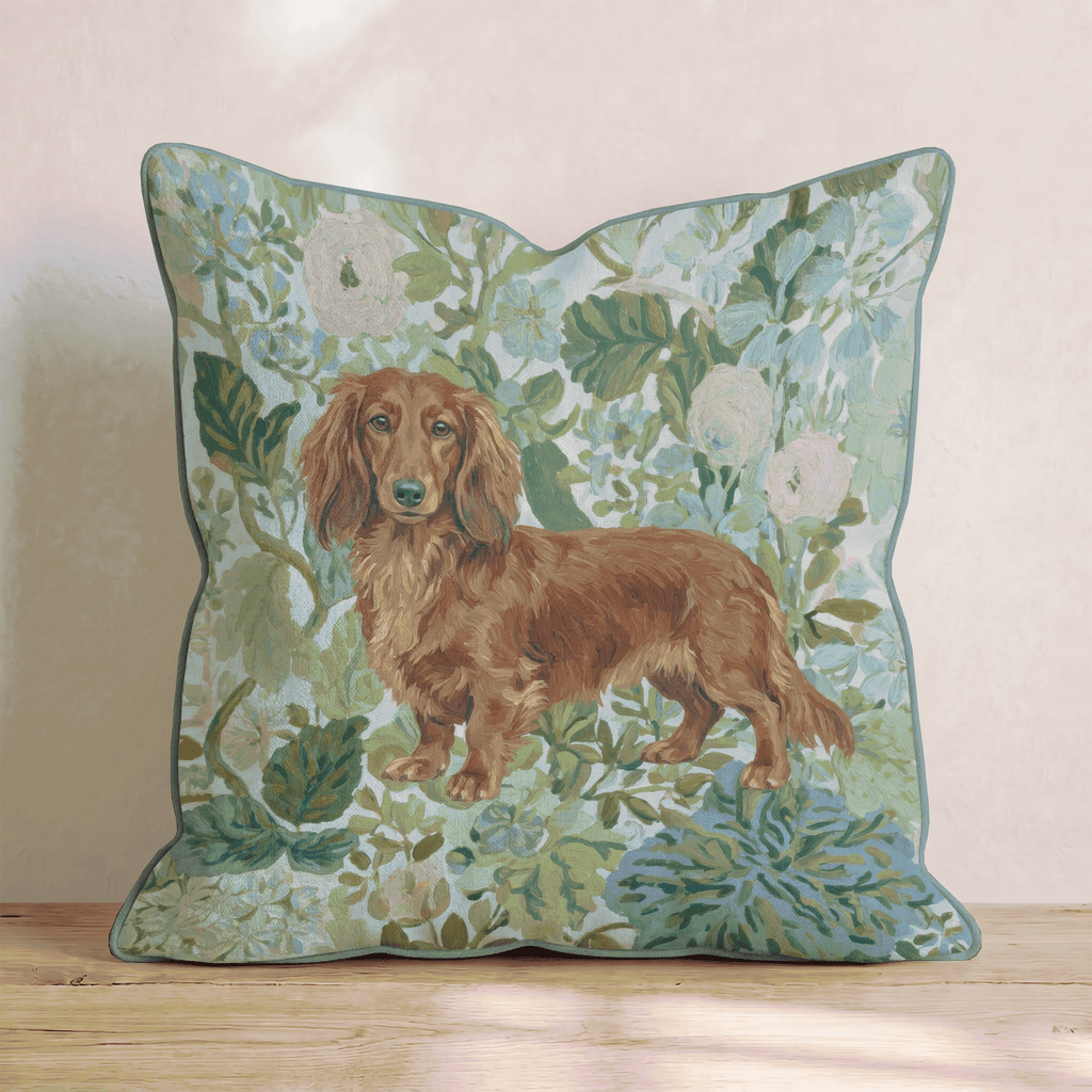 Dachshund Power Throw Pillow - Hillcroft Home