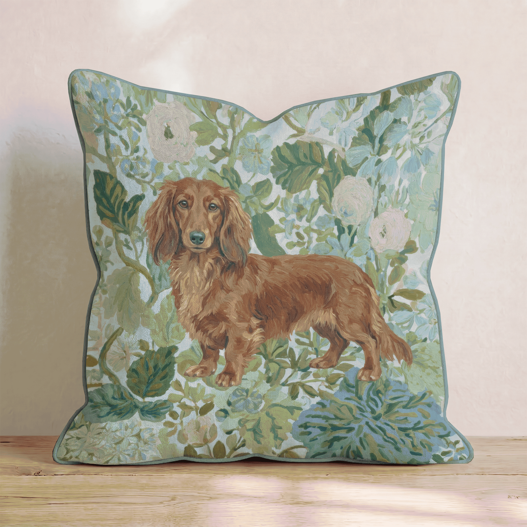 Dachshund Power Throw Pillow - Hillcroft Home