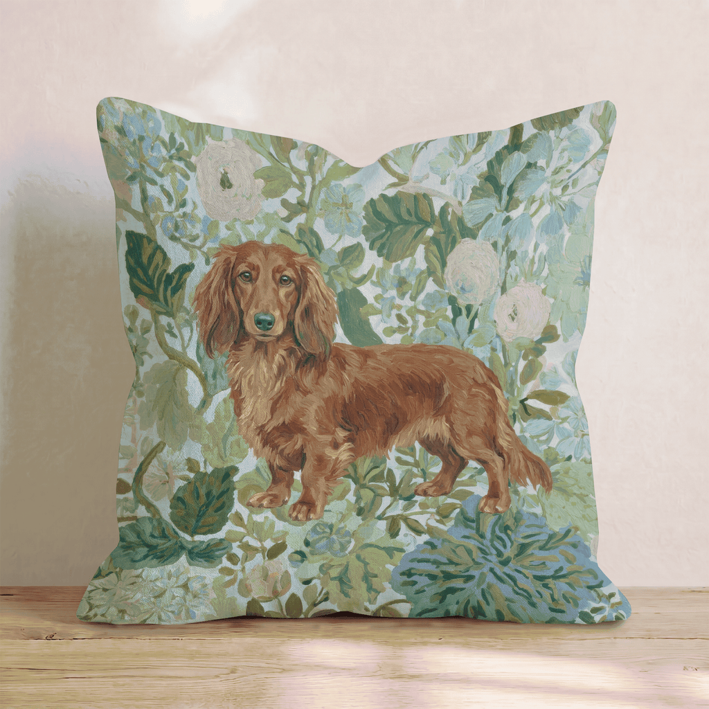 Dachshund Power Throw Pillow - Hillcroft Home