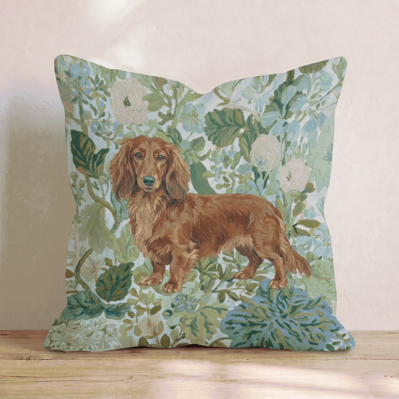Dachshund Power Throw Pillow - Hillcroft Home